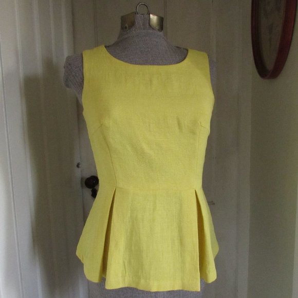 BANANA REPUBLIC Yellow Sleeveless Top - Picture 1 of 8